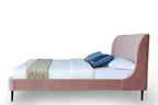 Mid-Century Full Bed in Blush and Black.