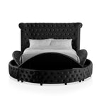 Glam Round Bed with Wingback and USB Charging.