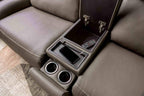 Power Reclining Sectional Dark Gray Sofa for Living Room.