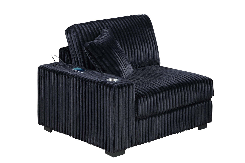 6-PC Modular Sectional Sofa Set with USB Cup Holder.