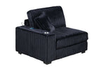 Modular Sectional Sofa Set with USB - Contemporary Black Design.