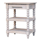 Solid Wood Barclay Side Table with Acid Wash Finish.