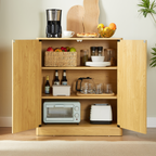 Modern Wavy Sideboard Cabinet with Curved Design.