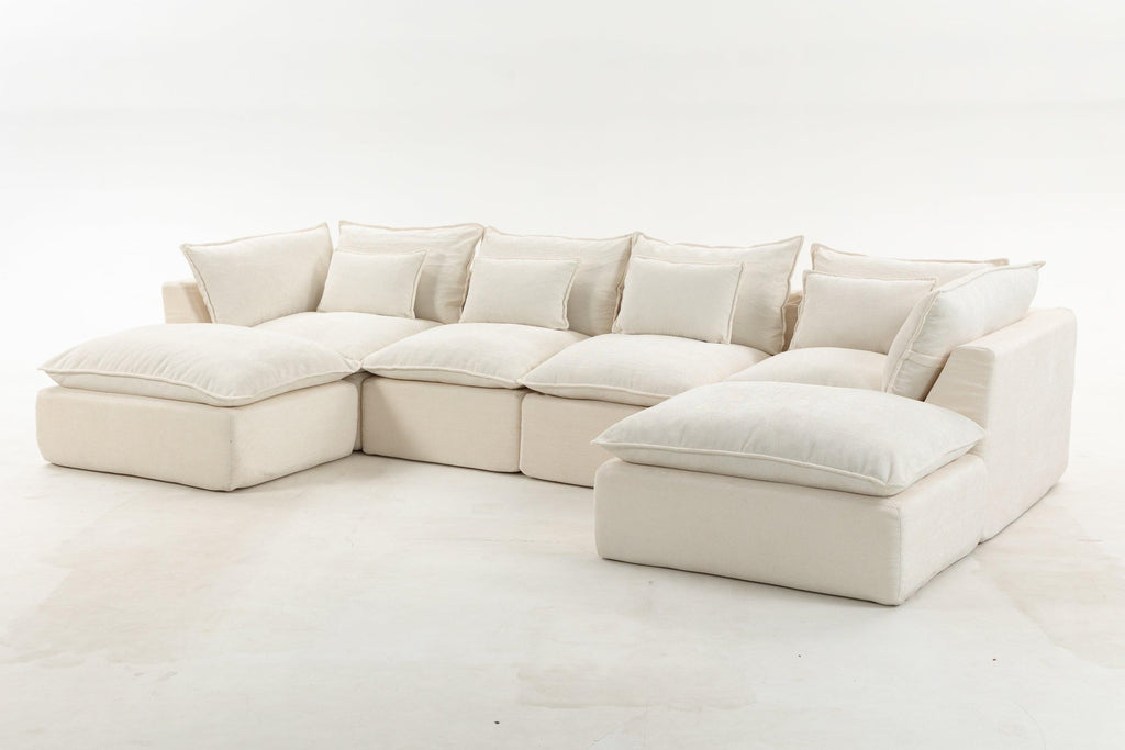 Oversized Modular Sectional Sofa with Wide & Deep Seat.