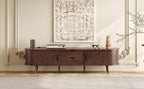 Mid Century Modern TV Stand for 70-Inch TVs with Power Outlet.