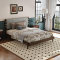Queen Rubber Wood Bed Frame with Headboard.