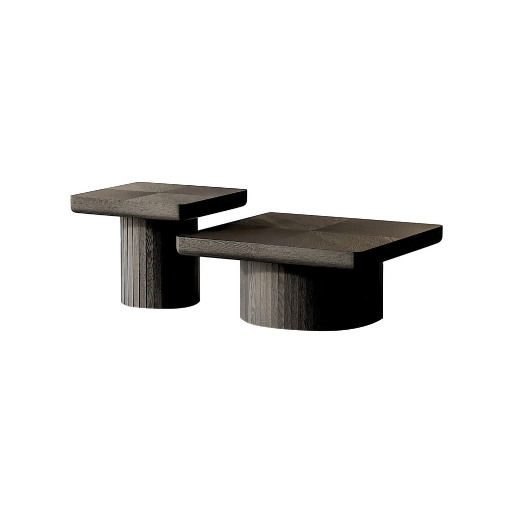 Modern Wood Nesting Coffee Table Set for Versatile Spaces.
