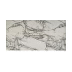 Top view of White Faux Marble Coffee Table - 47'W with Storage showcasing elegant faux marble finish with realistic veining pattern.