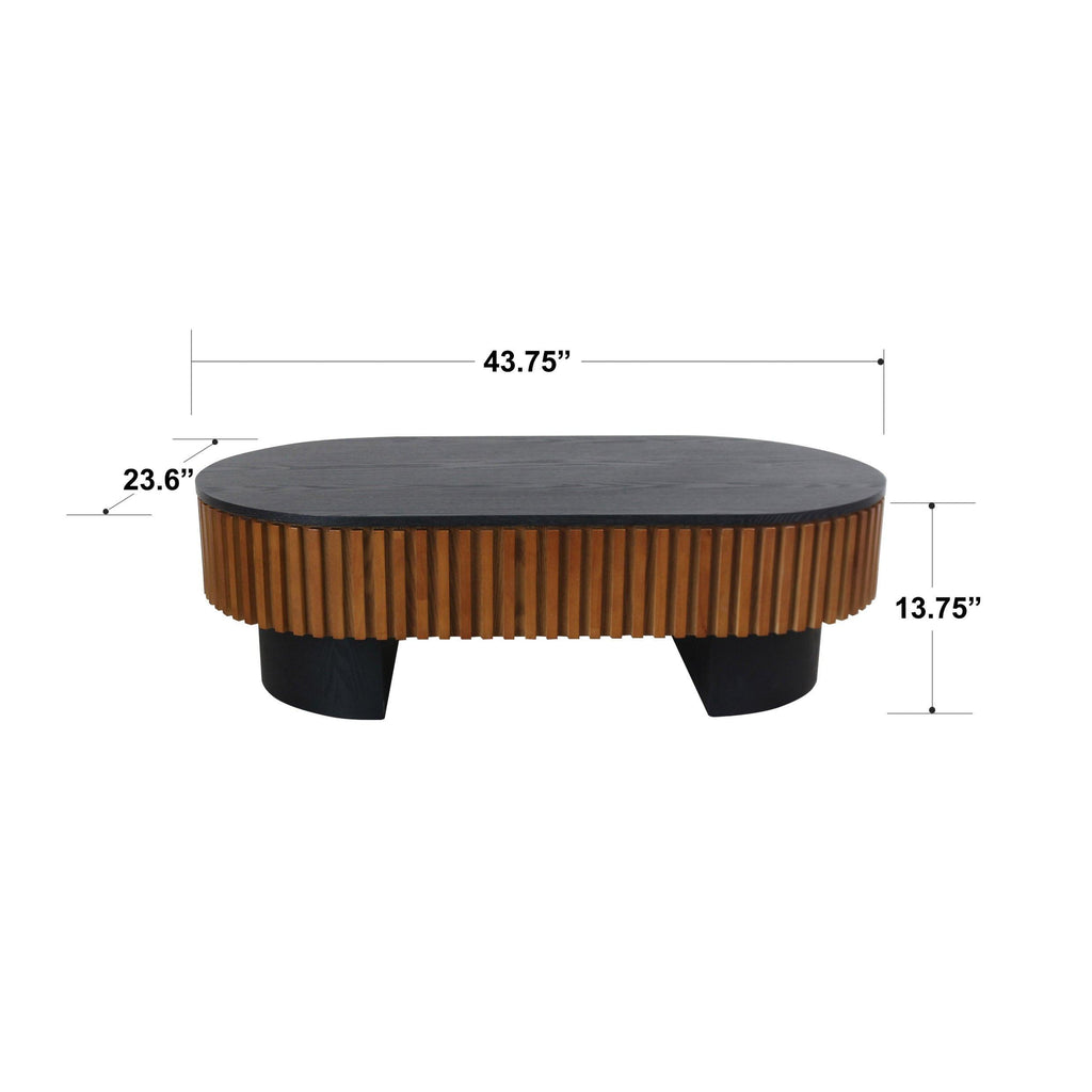 43.7'' Modern Coffee Table with Hidden Storage and Removable Top.