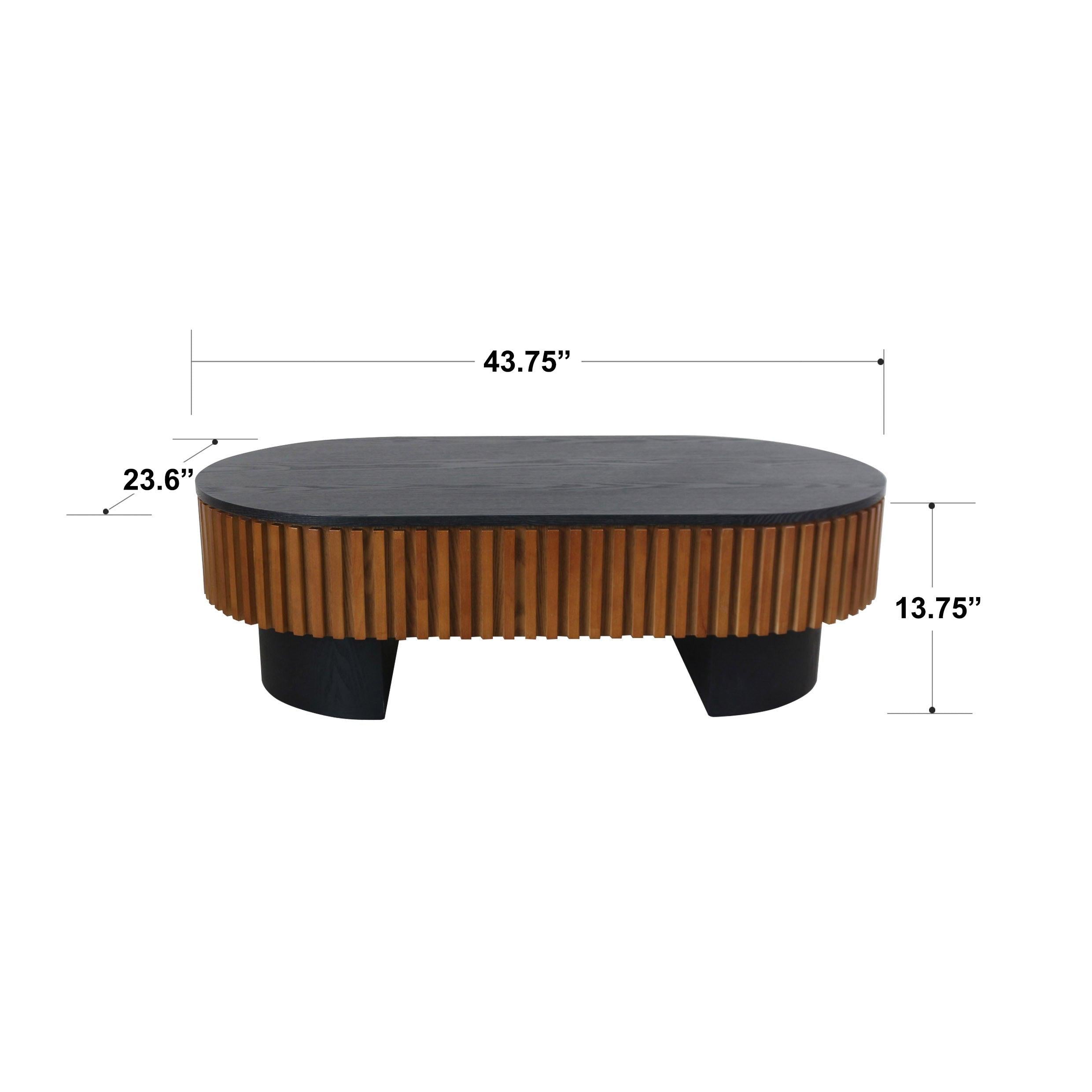 43.7'' Modern Coffee Table with Hidden Storage and Removable Top.