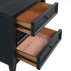 Black 3-Drawer Nightstand