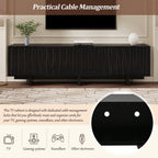 Retro Style Rustic Wood Grain TV Stand for 75' TVs.