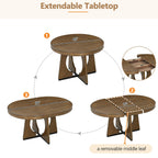 TREXM Extendable Dining Table Set for 4 with Chairs.