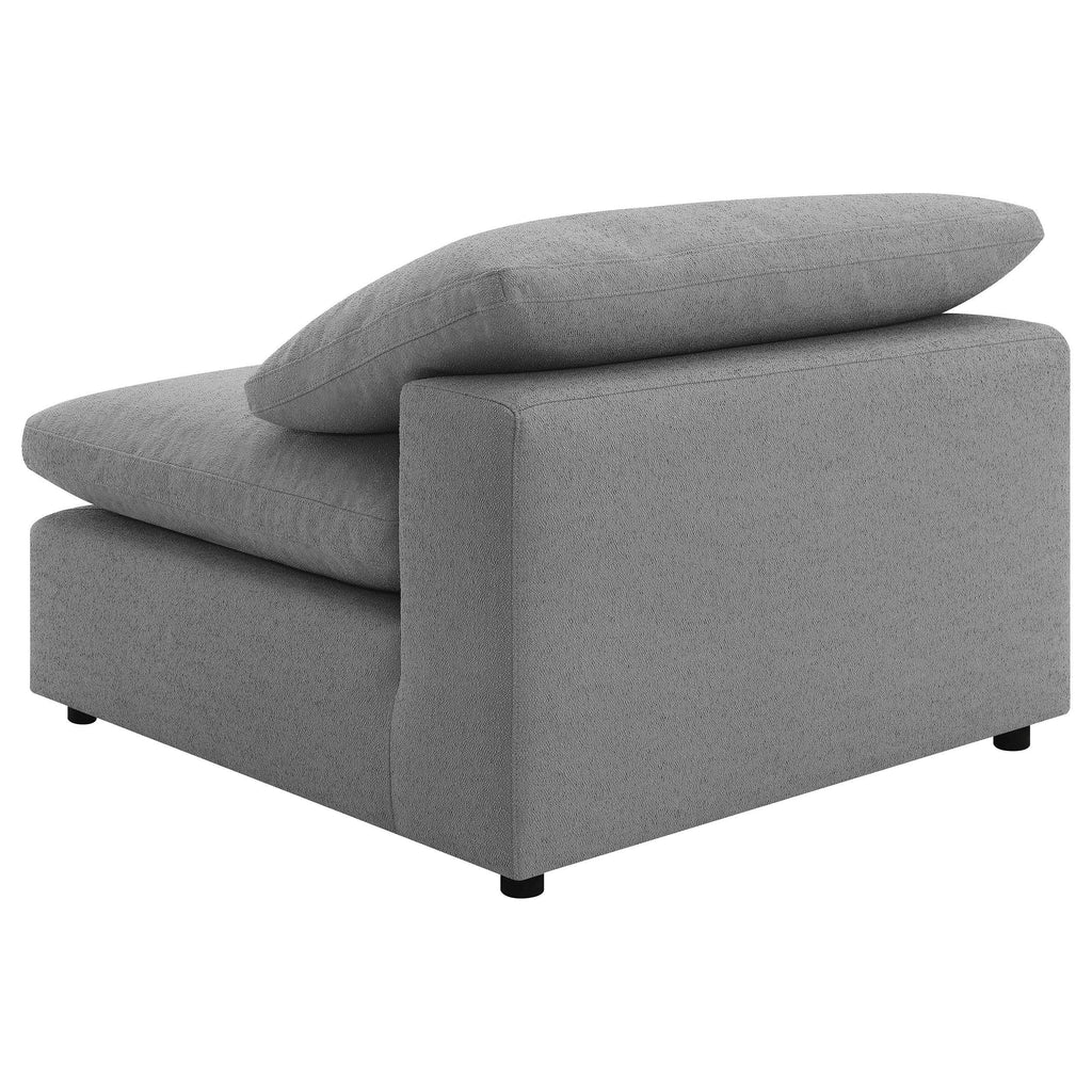 Segoura Grey Upholstered Sectional Sofa - 5-Piece Design.