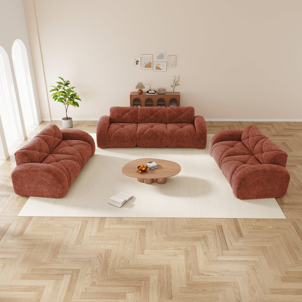 Oversized Velvet Sofa Set for Stylish Living Rooms.