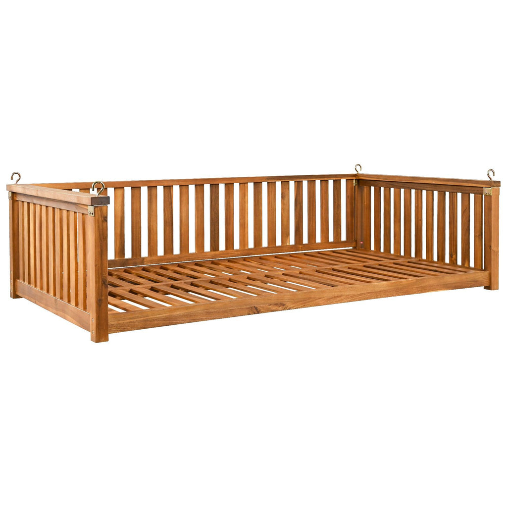 TOPMAX Twin Size Garden Swing Bed for Outdoor Relaxation.
