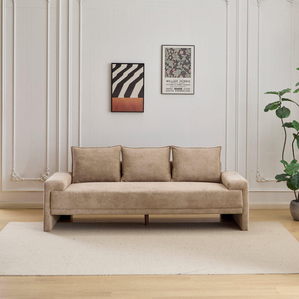 Algora 84.5 in. Modern Velvet Sofa for 3 Seating.