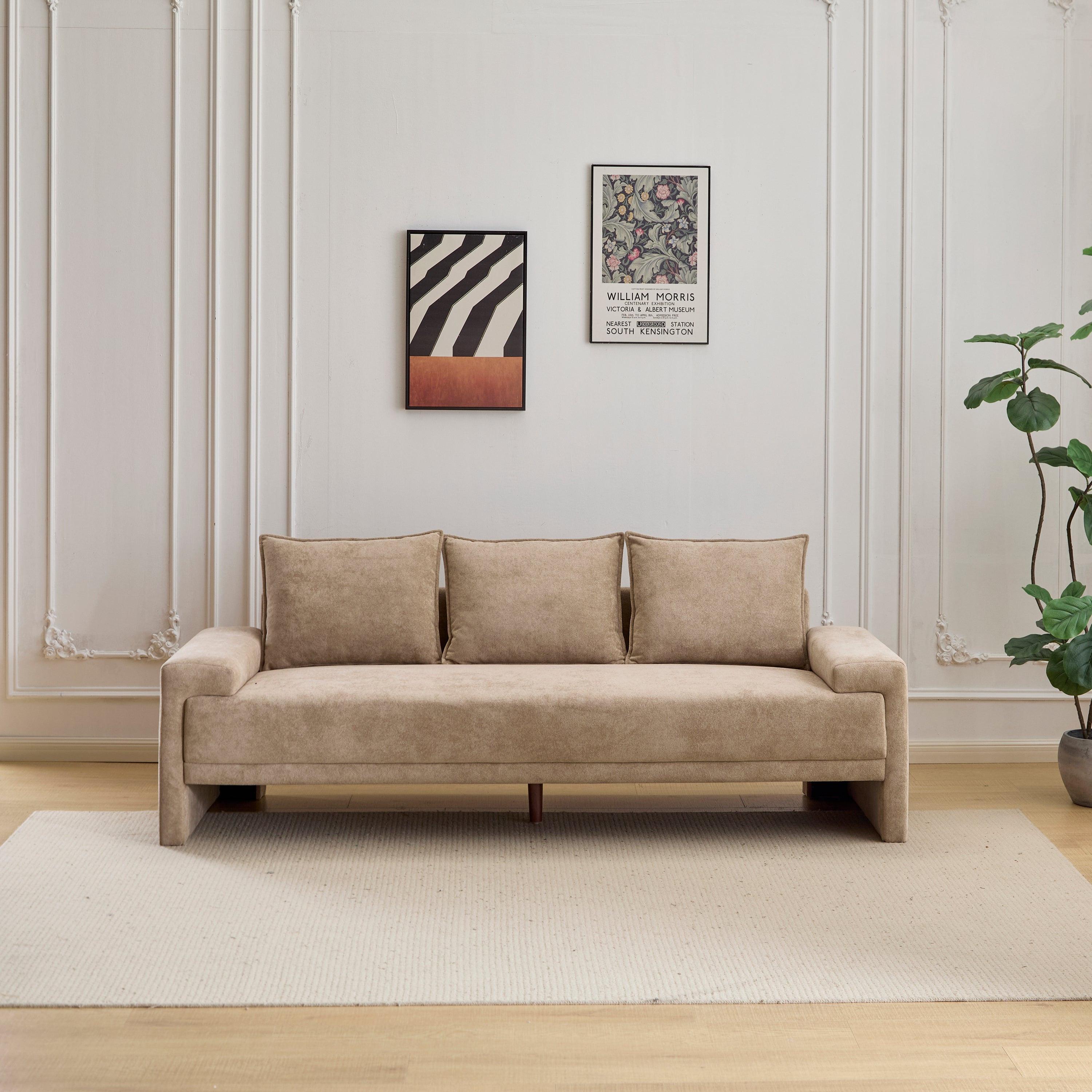 Algora 84.5 in. Modern Velvet Sofa for 3 Seating.