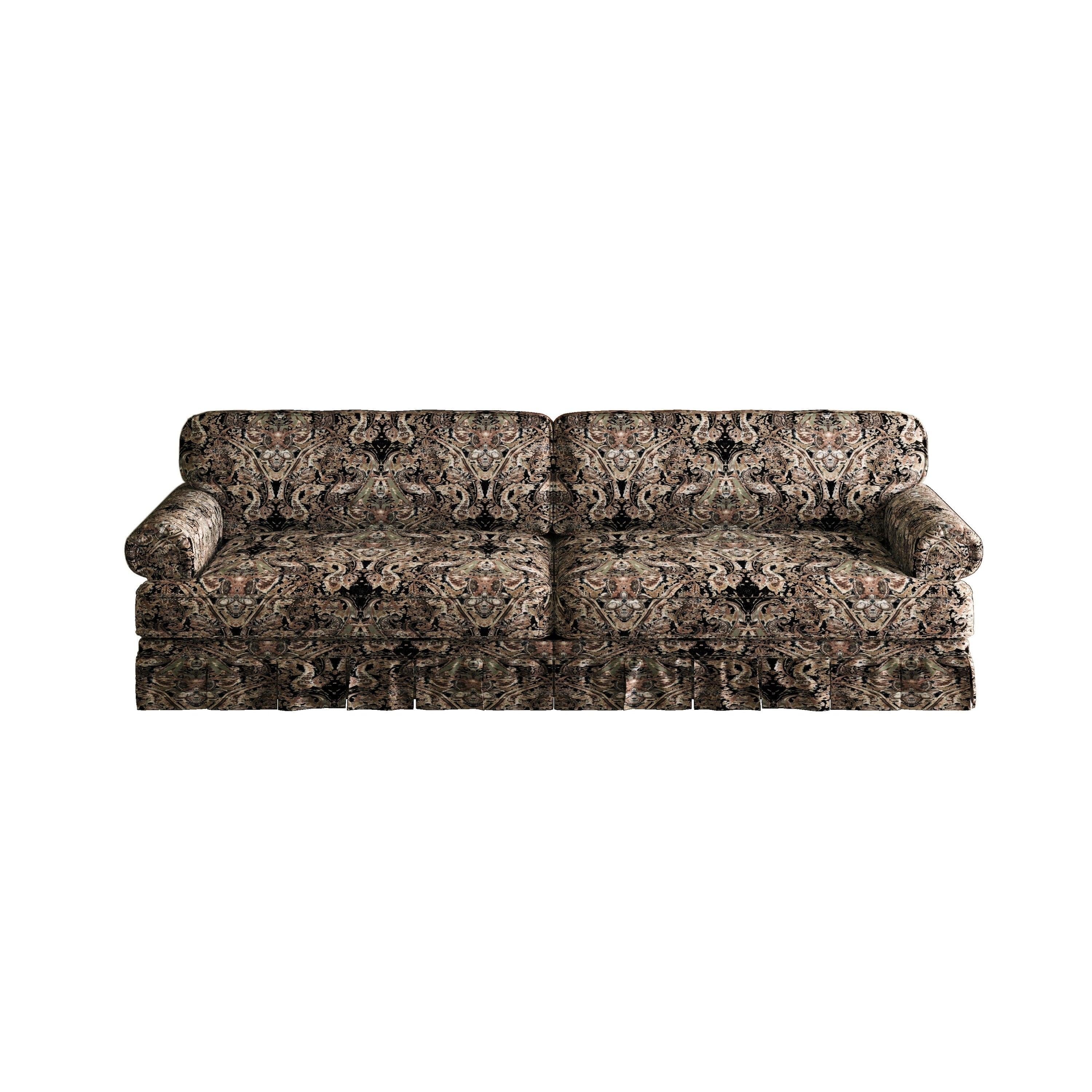 Black Floral Cloud Couch - 3&4-Seater Oxford Fabric Sofa.