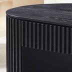 51.18'' Oval Coffee Table with Drawer for Modern Living Room.