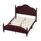 Vintage Queen Bed Frame with Headboard and Slats Support.
