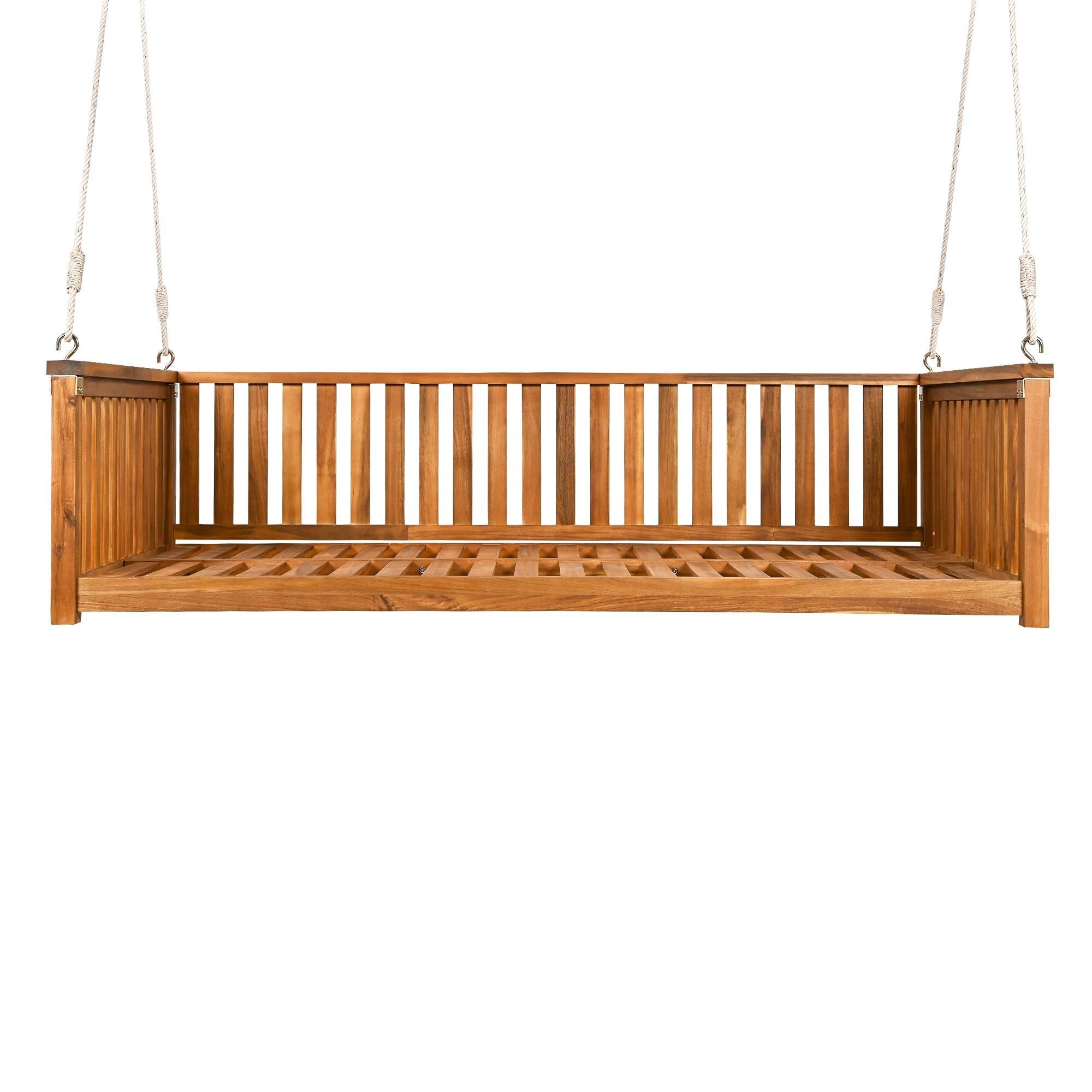 TOPMAX Twin Size Garden Swing Bed for Outdoor Relaxation.
