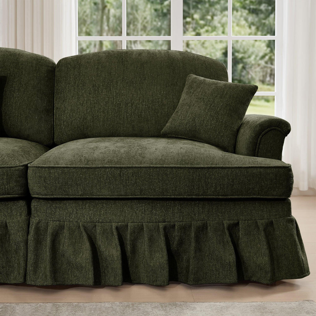 Mid Century 4 Seater Sofa with Flared Arms and Skirts.