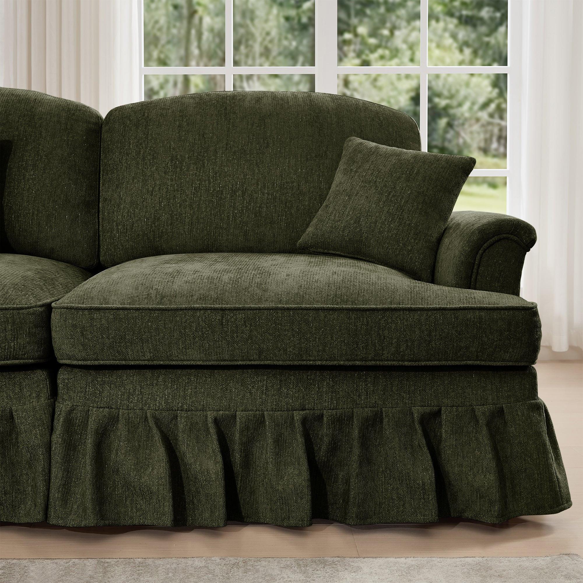 Mid Century 4 Seater Sofa with Flared Arms and Skirts.