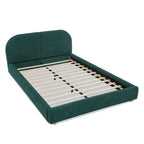 Queen Size Upholstered Bed Frame with Curved Headboard.