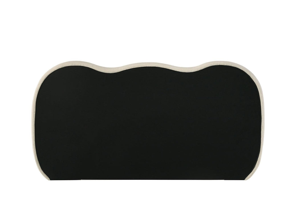 Queen Size Boucle Bed with Wood Feet.