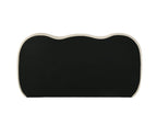 King Size Boucle Upholstered Bed with Wood Feet.