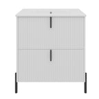 White Bathroom Vanity with Ceramic Sink - 30 Inch Design.