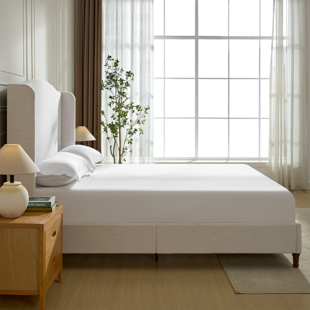 Minimalist Upholstered Queen Bed with 54' Headboard.