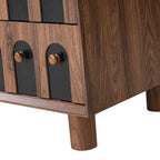 Modern Nightstand with Charging Station & Storage Drawers.