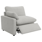 Hollander Grey Power Reclining Sofa with Comfort Features.
