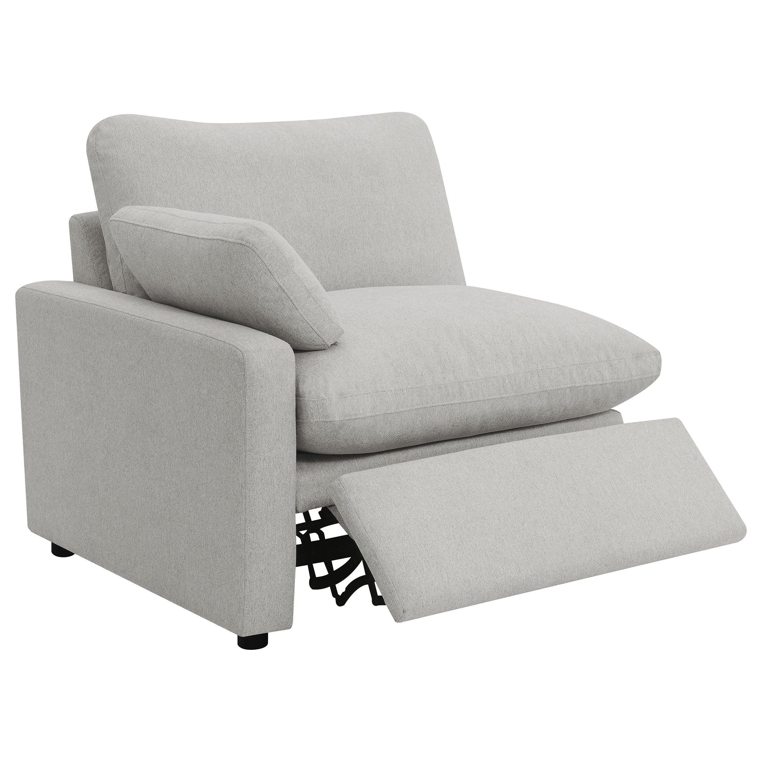 Hollander Grey Power Reclining Sofa with Comfort Features.