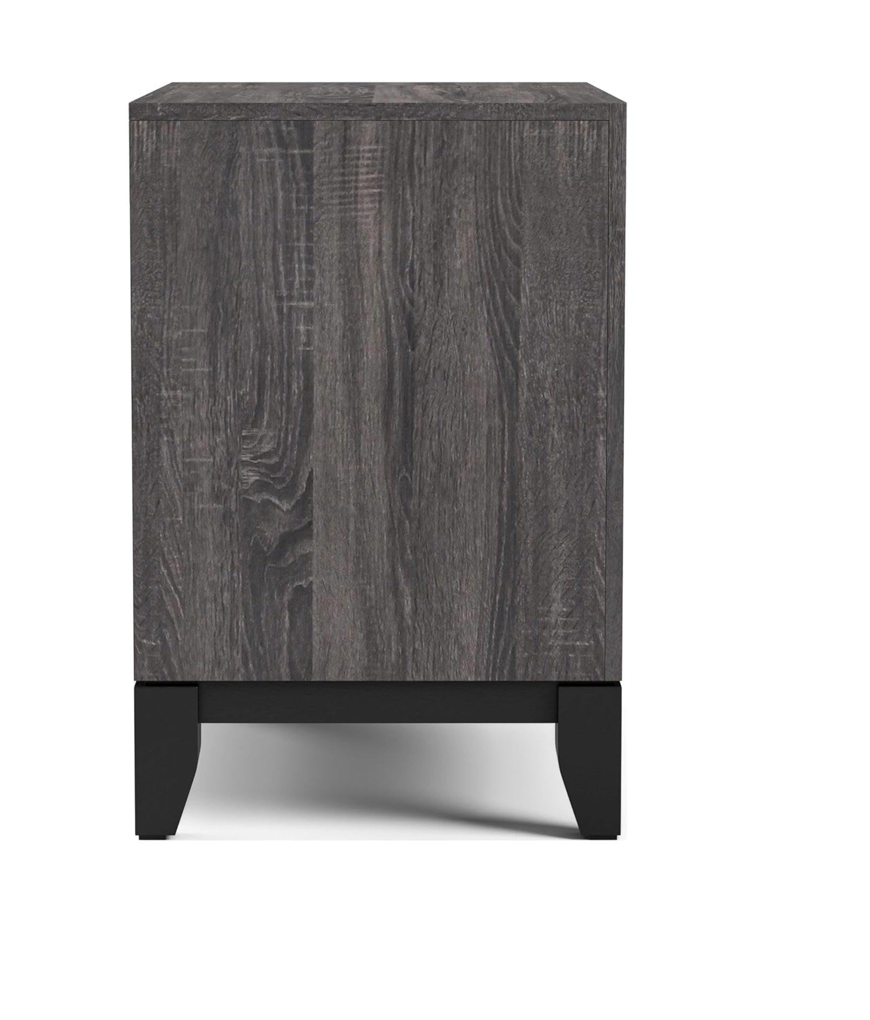 Two Tone Nightstand with Two Drawers for Bedroom.
