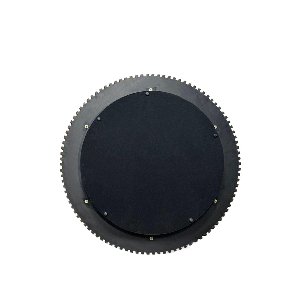 39.37'' Round Coffee Table with Storage Solid Wood Veneered Modern Coffee Table Accent Tea Table for Living Room, Bedroom, Apartment or Office, Black.