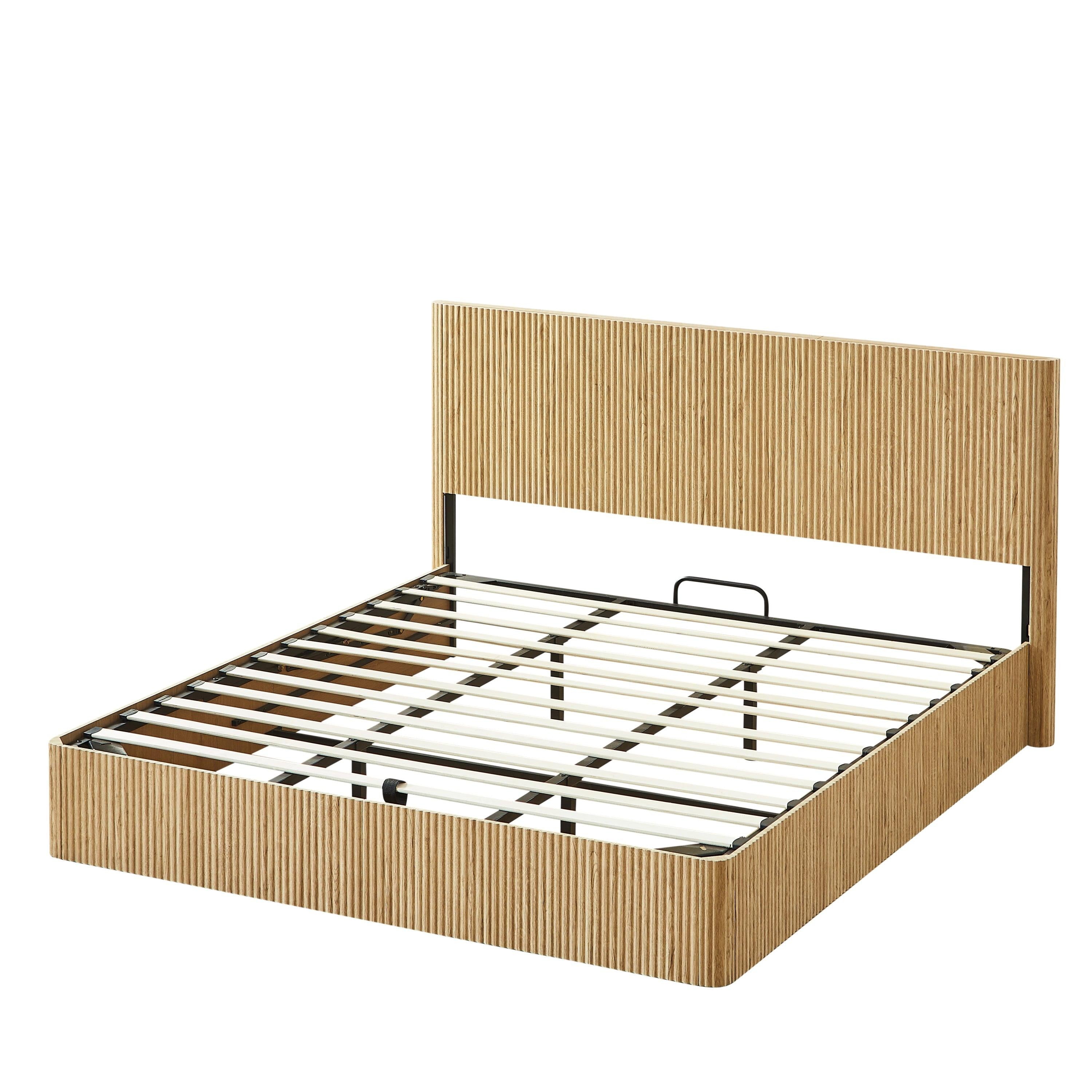 King Size Lift Up Storage Bed Frame with Hydraulic Storage.