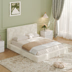 Off-White Sherpa Queen Bed Surround with Plush Cloud Cushioning