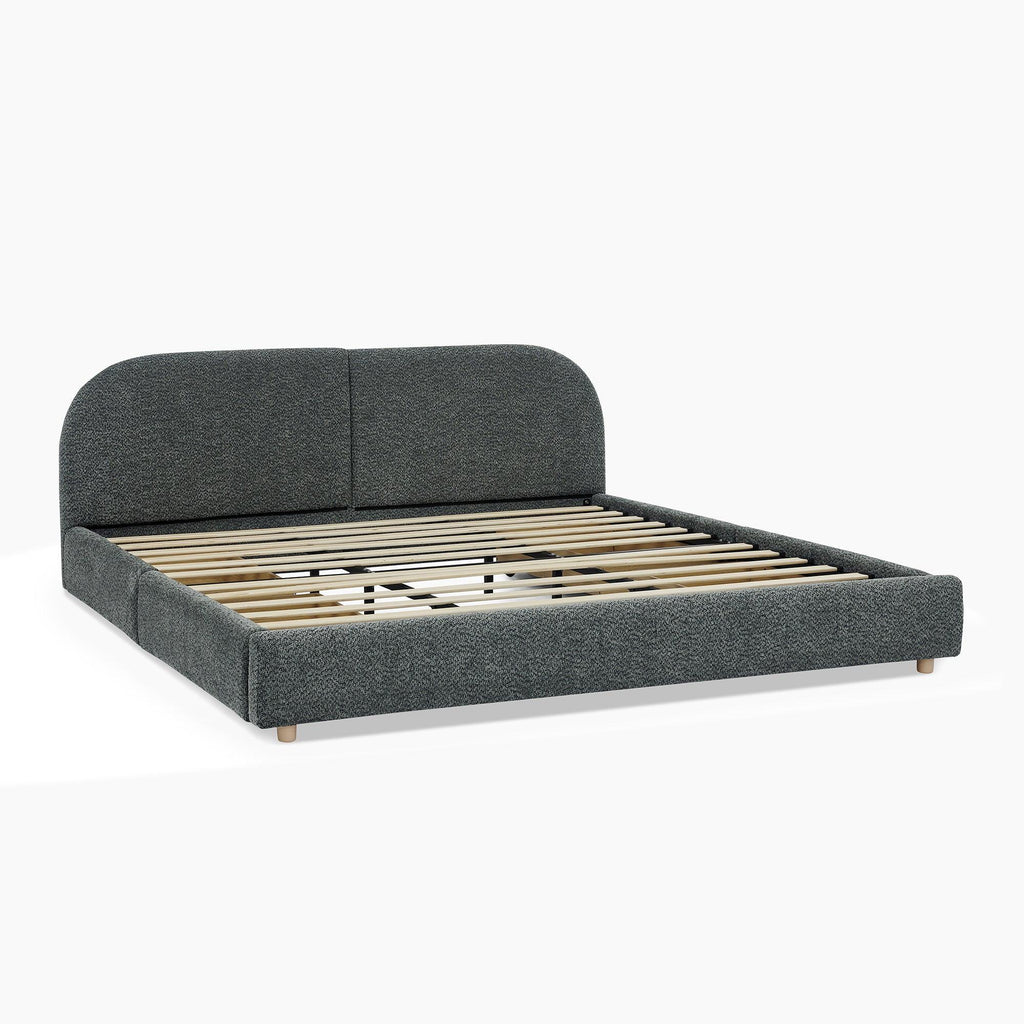 King Size Upholstered Bed Frame with Storage and Headboard.