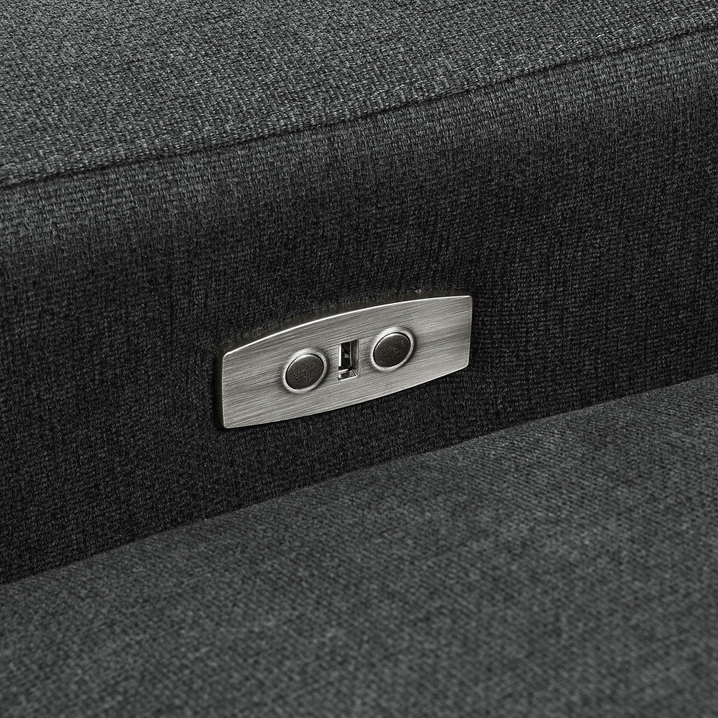 Hollander Dark Grey Modular Power Reclining Sectional.