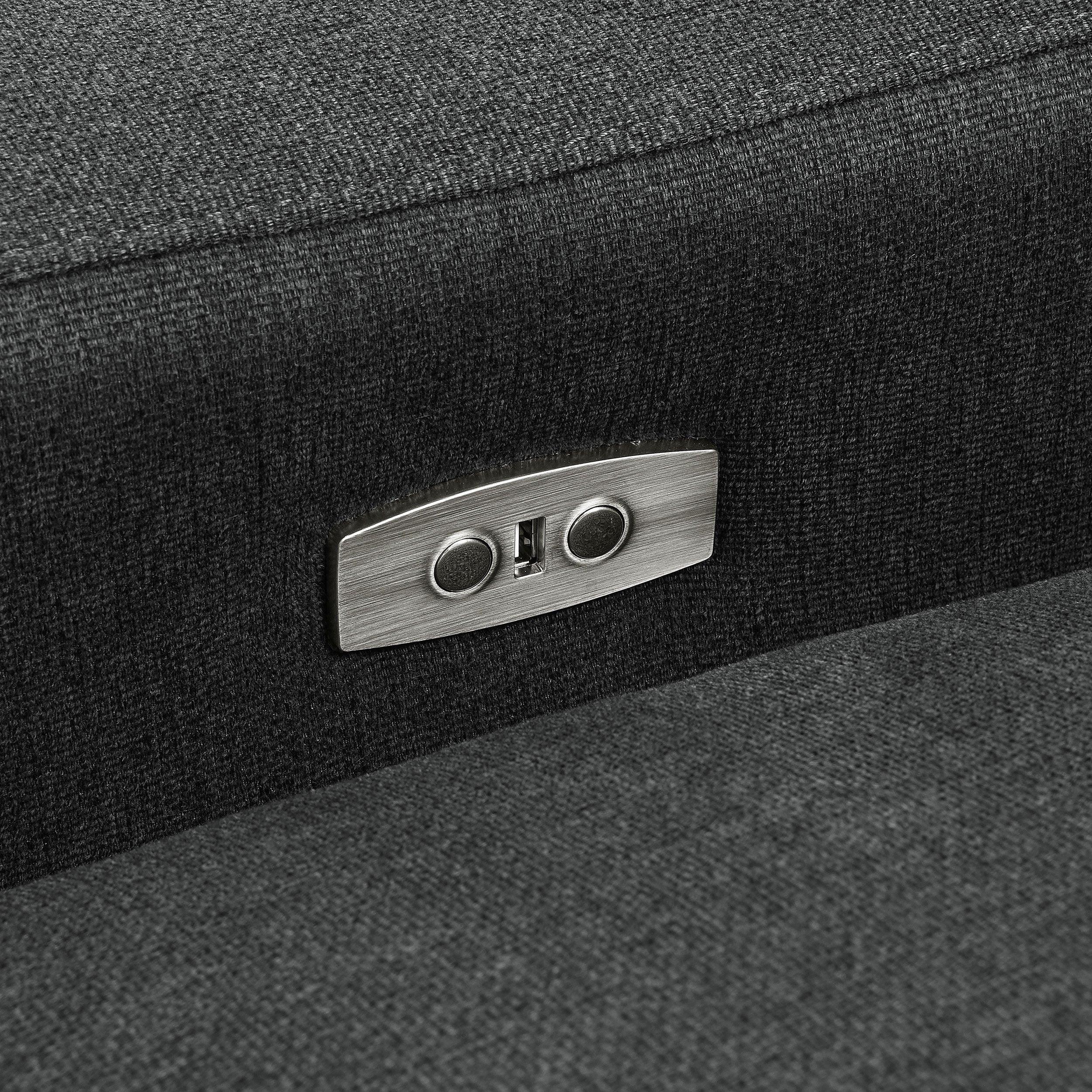 Hollander Dark Grey Modular Power Reclining Sectional.