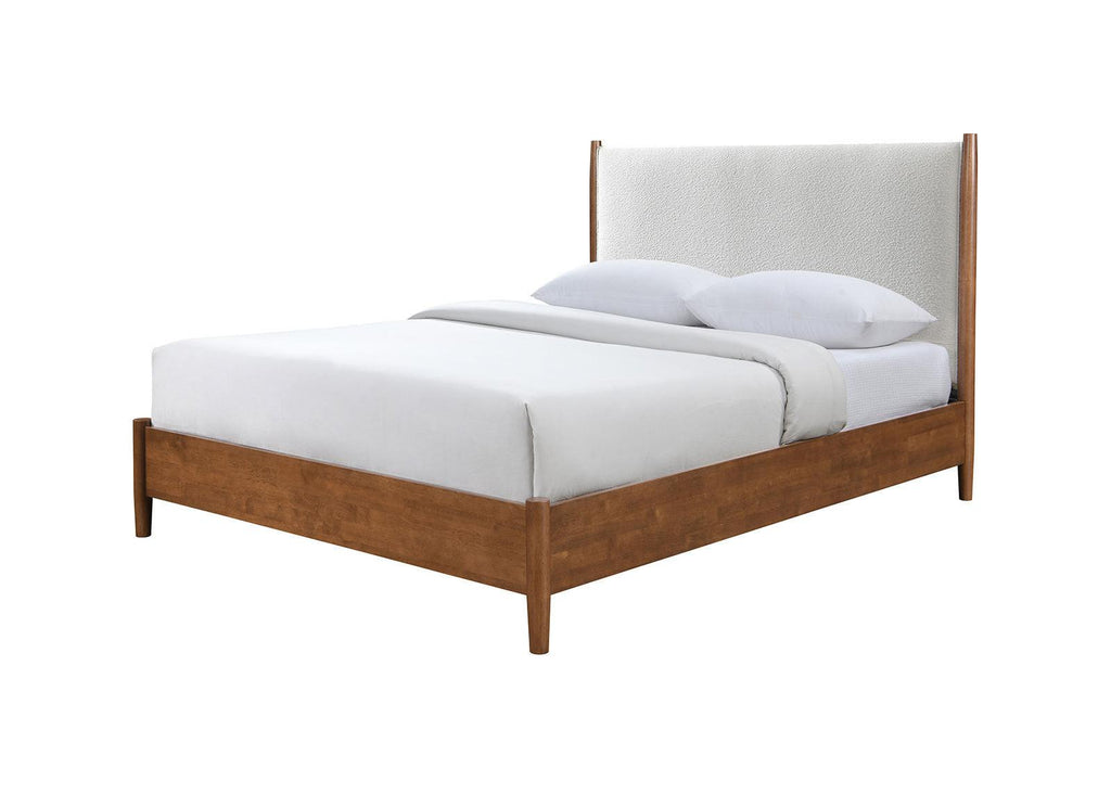Walnut 3pc Bedroom Set with Full Bed and Nightstands.