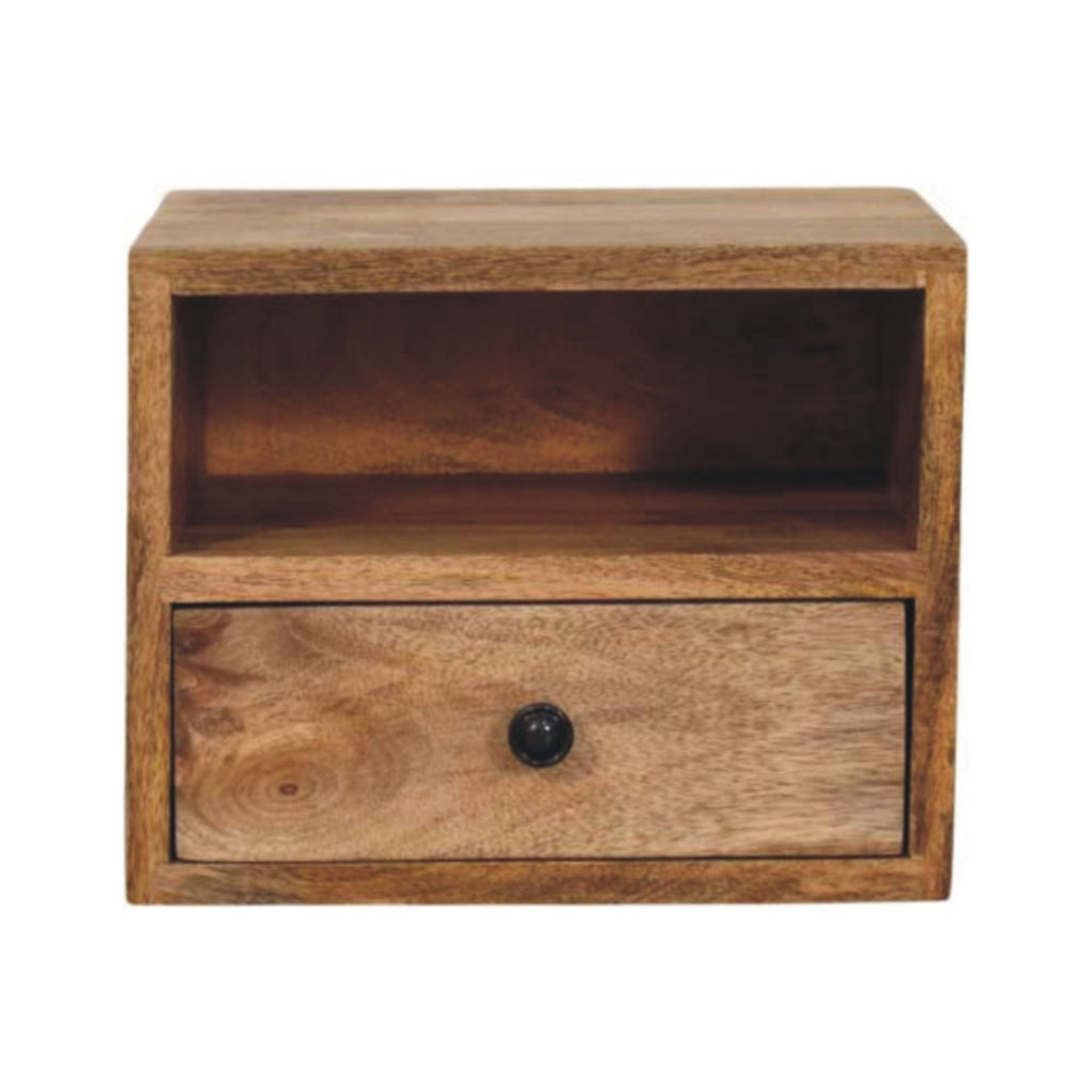 Solis 1-Drawer Oak-ish Wall-Mounted Nightstand