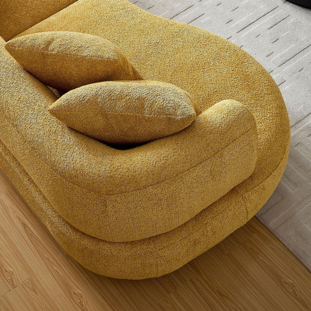 Curved Mid Century Modern Sofa for Comfortable Living.