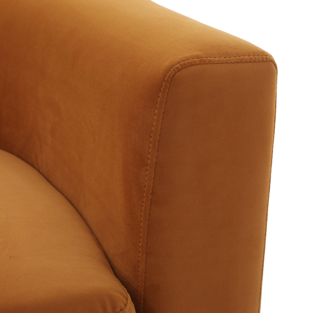 Velvet Loveseat with Modern Design - Elegant Comfort.