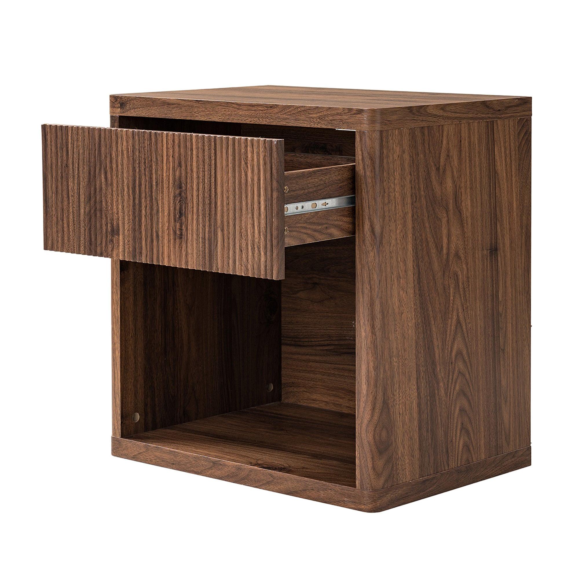 Modern Nightstand with Drawer Storage for Bedroom.