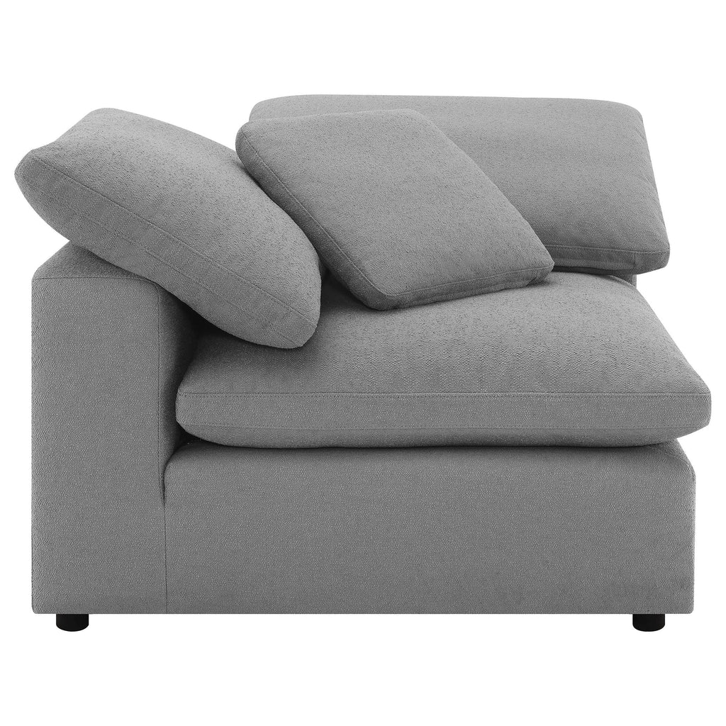 Segoura Grey Upholstered Sectional Sofa - 5-Piece Design.
