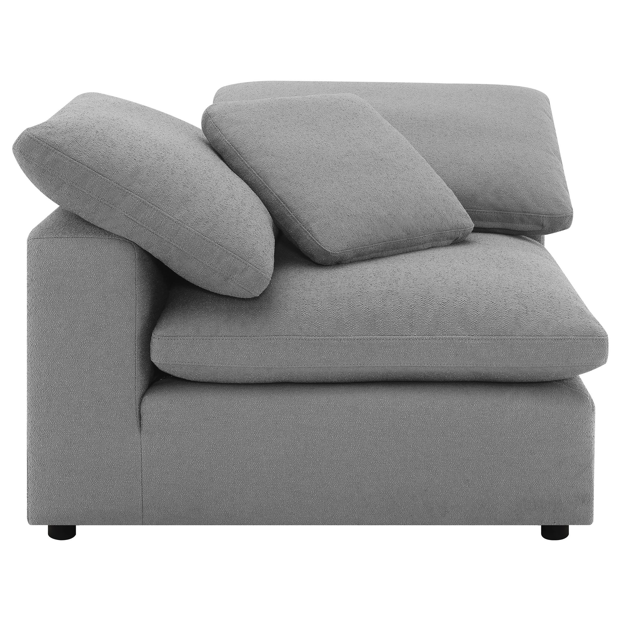 Segoura Grey Upholstered Sectional Sofa - 5-Piece Design.